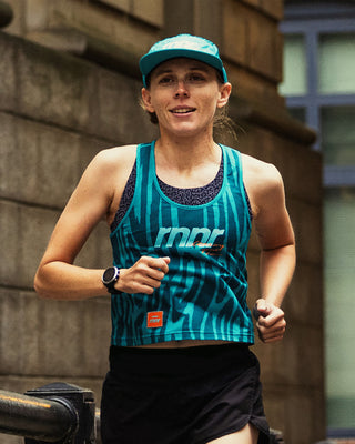All Out Singlet Women's CROPPED-Drippy Cheetah Teal