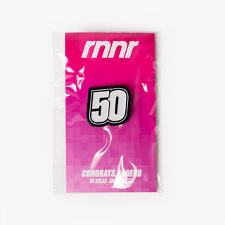 Distance Enamel Pin 50M