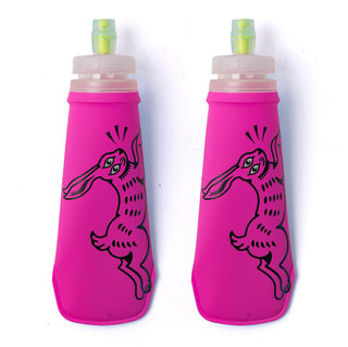 Soft Flask Bottle- Feral Hare Pink 2 PACK