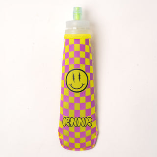 Soft Flask Bottle- Checkered Lime