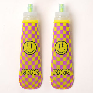 Soft Flask Bottle- Checkered Lime 2 PACK