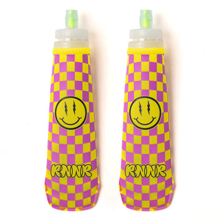Soft Flask Bottle- Checkered Lime 2 PACK
