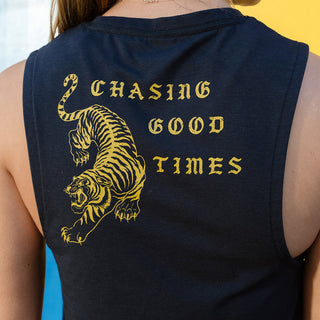 Women's Muscle Tee: Jet Black